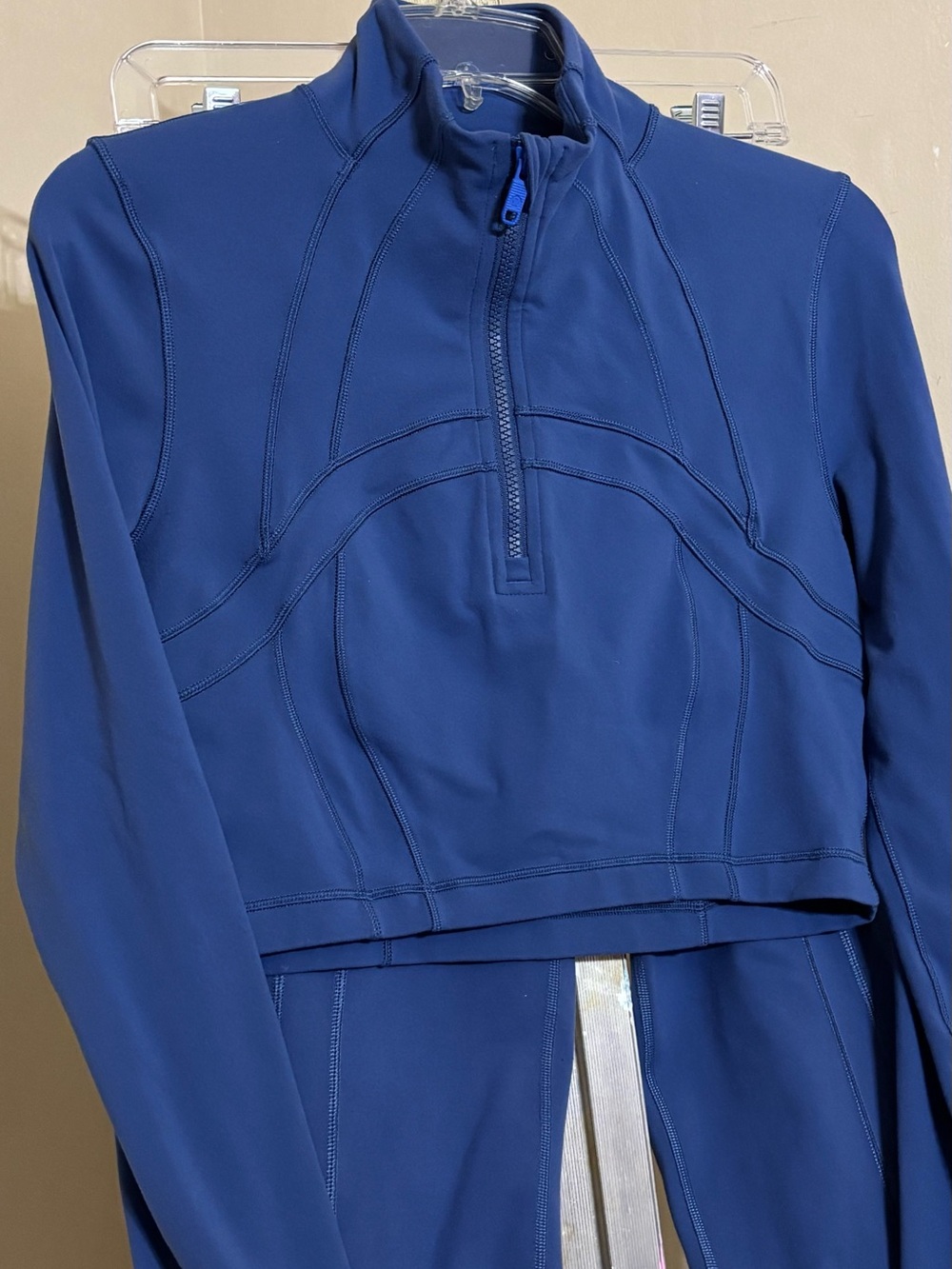 Lululemon Pitch Blue Set Define Cropped Jacket/Zipped High Rise Wide Leg Pant